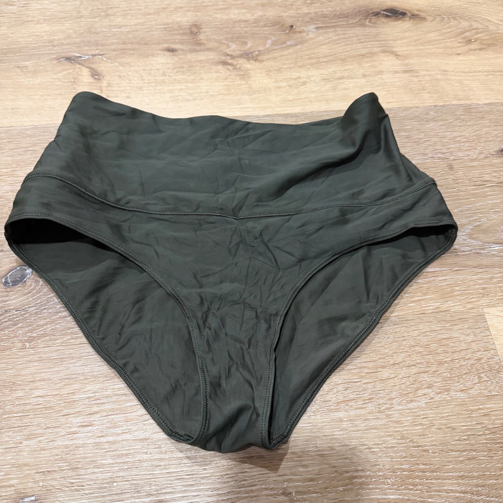 Lululemon High-Rise Swim Bikini Bottoms Dark Forest Green Women's Size M